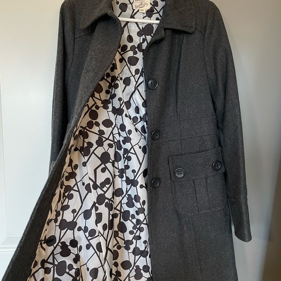 Anthropology Tulle gray fitted pea coat - Picture 2 of 4